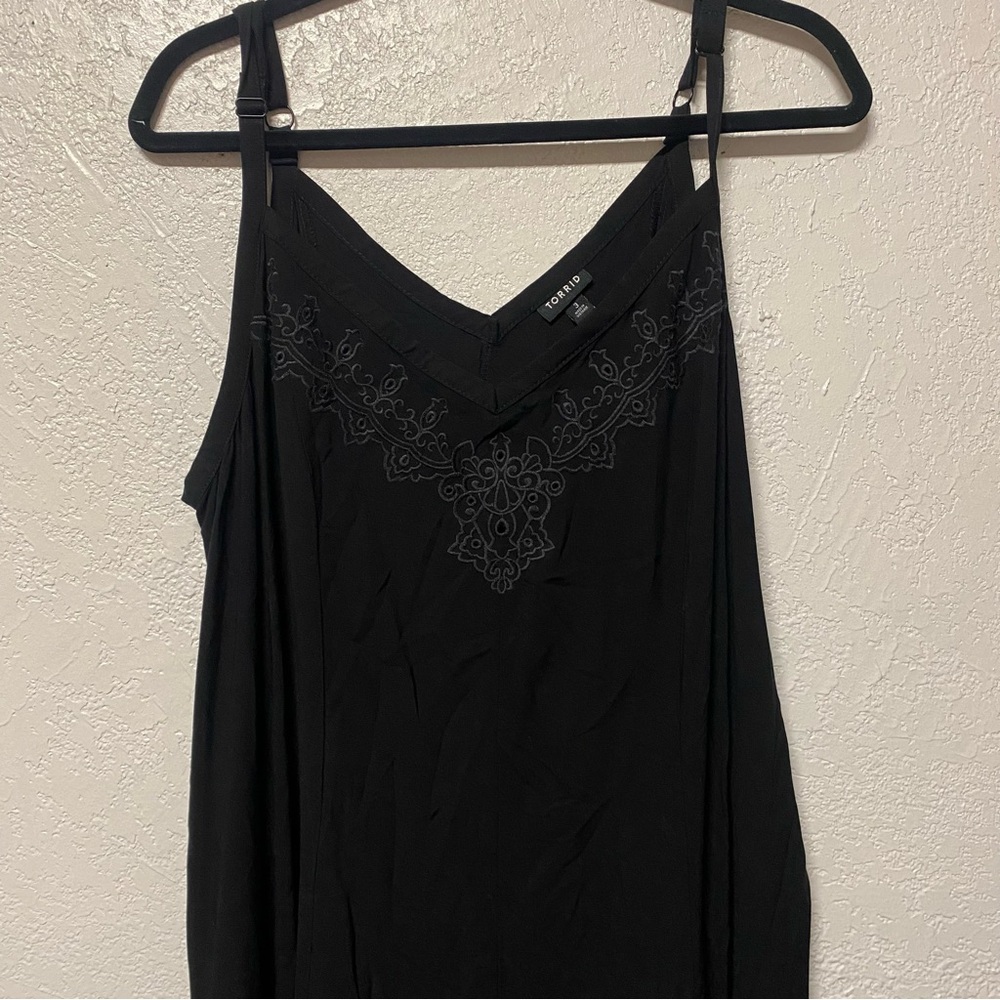 Torrid black challis trapeze dress